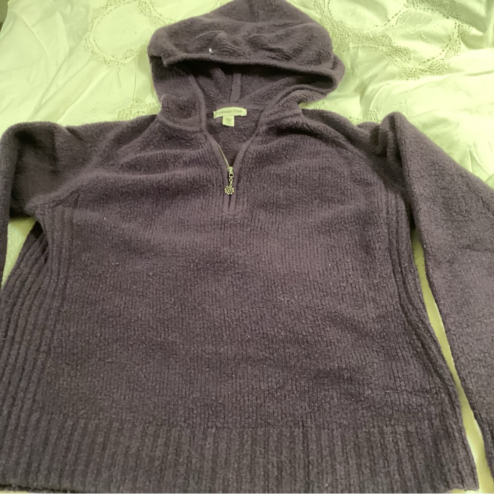 Coldwater Creek Purple Cowl Neck Sweater